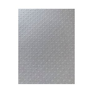 Papel Scrapbook Cardstock Bolinha - Cinza Claro - 30,5 x 30,5