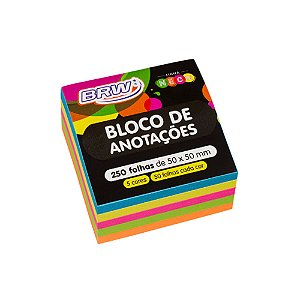 Bloco Smart Cube Colorido Neon - 50mm x 50mm - 5 Cores