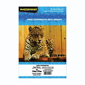 Papel 80g Fotográfico Auto Adesivo - 20 folhas - A4