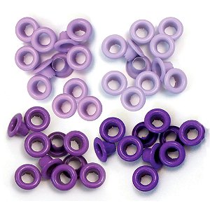 Kit de Ilhóses Padrão Tons de Roxo - Standard Eyelets  We R - 60 Ilhoses
