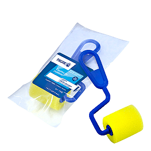Rolo Espuma Amarela Poliéster com Suporte, 4cm - Tigre