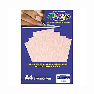 Papel Textura Madeira - Salmão - A4 180g 50 folhas - Off Paper