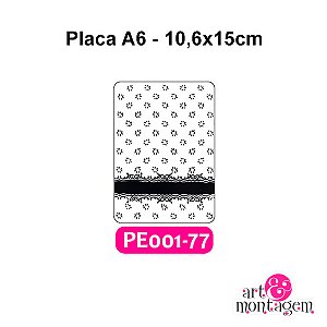 Placa Para Relevo (Emboss) 2D - PE001-77 - A6 - Art & Montagem