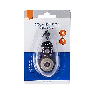 Cola Em Fita Transparente 8mm x 6m- BRW