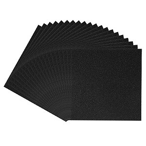 Papel Glitter Preto- 30x30