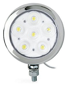 Farol Auxiliar redondo 6 LED's bivolt