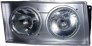 Farol duplo com moldura prata Volkswagen após 2000