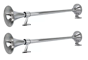 Kit completo de buzina marítima 74cm com válvula de 1 e 2 conexões