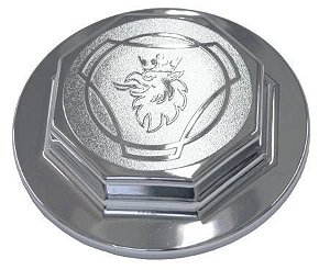 Tampa cubo com rosca decorada roda dianteira Scania