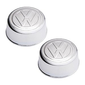 Tampa cubo cromada dianteira Volkswagen 3/4