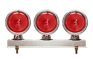 Conjunto de lanternas traseira cromada com 3