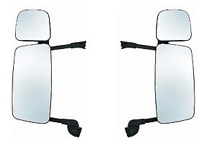 Espelho retrovisor + auxiliar direito com desembaçador Scania série 4 114-124