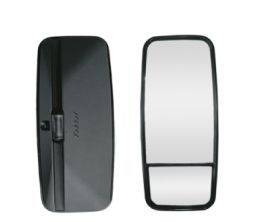 Espelho retrovisor direito convexo com desembaçador bipartido bifocal Scania 112-113