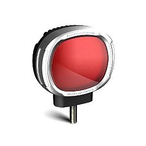 Lanterna traseira cromada vermelha clássica com LED