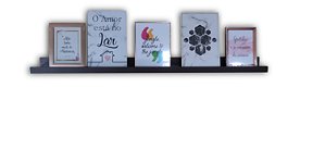 Prateleira para fotos e livro de 1,20 mdf