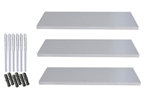 5 Prateleiras Nichos Mdf 60x20 Branco Decoracao Livros Sala