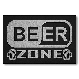 Tapete Capacho Beer Zone - Preto