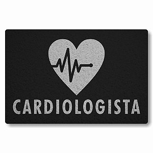 Tapete Capacho Cardiologista - Preto
