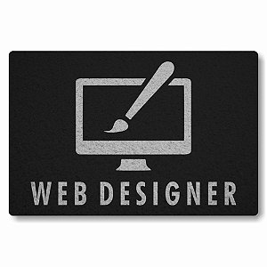 Tapete Capacho Web Designer - Preto