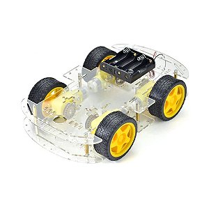 Kit Chassi 4WD Robô em Acrílico para Arduino
