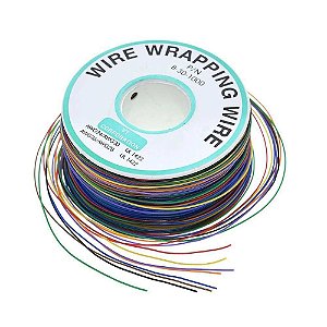 Fio Wire Wrap 30AWG Rolo 250 Metros 8 Cores