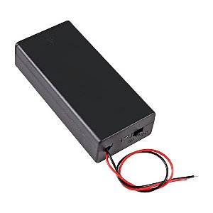 Suporte para 2 Baterias 18650 com chave ON/OFF