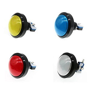 Botão Arcade Fliperama Iluminado 60mm com Ressalto Oval
