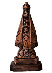 Imagem de Nossa Senhora Aparecida Esculpida em Madeira. 32cm