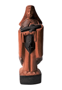 Imagem de Santa Rita de Cassia Esculpida em Madeira. 16cm