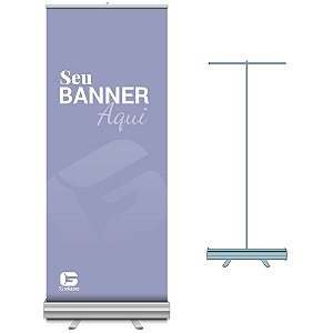 Porta Banner Roll-up 0,80 x 2,00m Com Banner