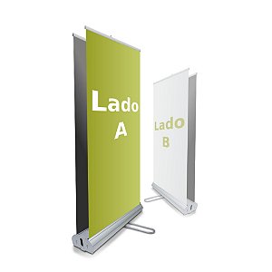 Porta Banner Roll-up Dupla Face 80 x 200cm 