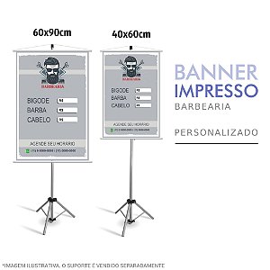 Banner Impresso de Barbearia Personalizado