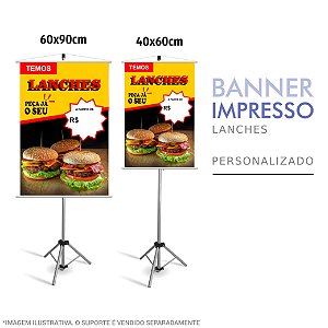 Banner Impresso de Lanches Personalizado