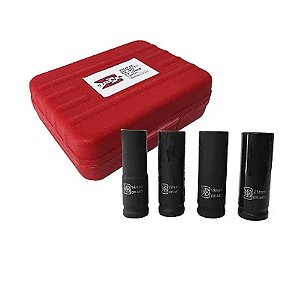 JOGO DE SOQUETES DE IMPACTO COM 4 PEÇAS SIGMA TOOLS