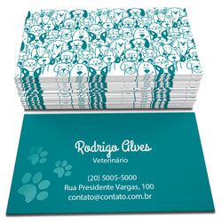 CARTÃO VISITA 48X88mm Couché Fosco Verniz Localizado F/V 4x4 300g. (500 Un.)