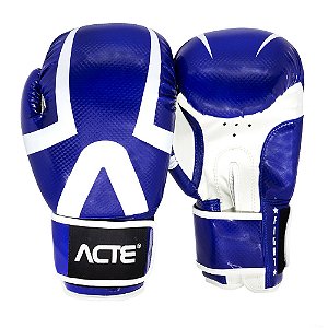 Luva Premium de Boxe e Muay Thai, Azul, em PU