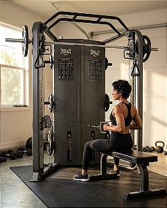 Estação de Musculação Multi Funcional Cross Smith Everlast L101