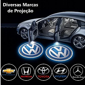 Projetor LED de Luz de Cortesia para Portas de Carro | Projeção de Logotipo Automotivo | Varias marcas