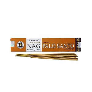 Incenso Massala Golden Nag - Palo Santo 15gr - Studio Orion Artigos  Religiosos