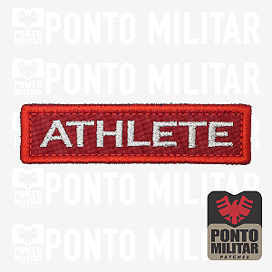 Athlete - Atleta Emblema Patch Bordado Tarjeta Com Velcro - Ponto Militar