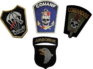 Kit Comandos-airbone-comanf-forçasespeciais Patch Bordado