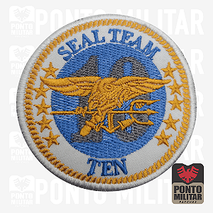 Seal Team 10  Navy Seals Patch Bordado Redondo 8cm