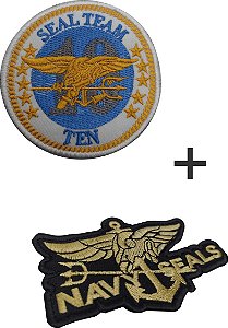 Patch Bordado Navy Seal Team x Navy Seal C/Velcro