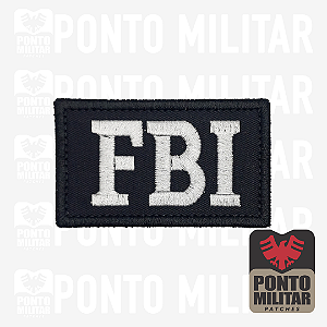 Emblema FBI Patch Bordado C/Velcro 7x5cm - Ponto Militar