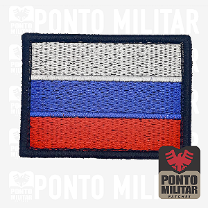 Bandeira da Rússia C/Velcro Patch Bordado 7x5cm