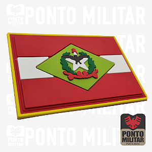Bandeira de Santa Catarina Patch Emborrachado 7x5cm