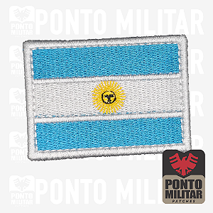 Bandeira da Argentina Patch Bordado 7x5cm - Ponto Miliar