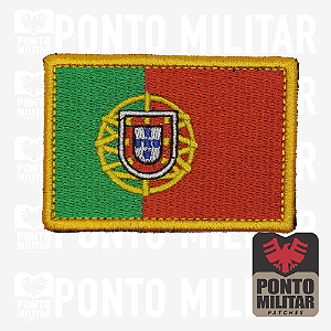 Bandeira De Portugal Patch Bordado  8x5,5cm - Ponto Militar