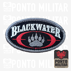 Black Water Tigre Emblema Patch Bordado - Ponto Militar