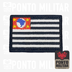 Bandeira Estado De São Paulo Patch Bordado 7x5cm - Ponto Militar